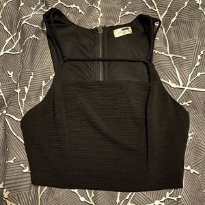 LF Rumor Boutique Black Strappy Crop Top